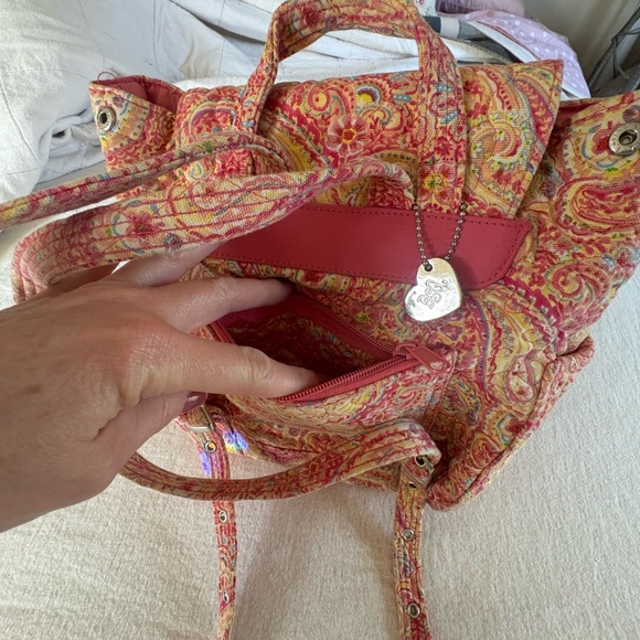 FINAL PRICE Vera Bradley-style Paisley Patterned Women's Backpack - Picture 5 of 12